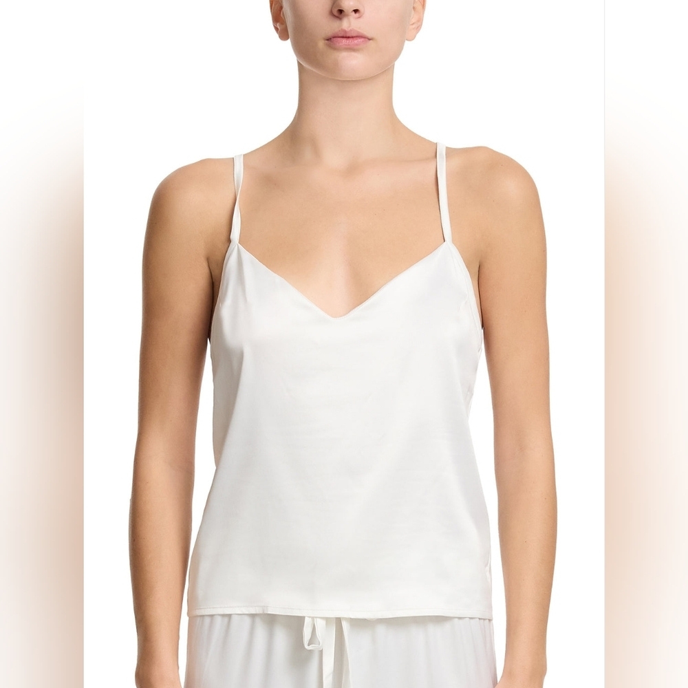 Hanky Panky White Satin Sleep Cami Light Ivory